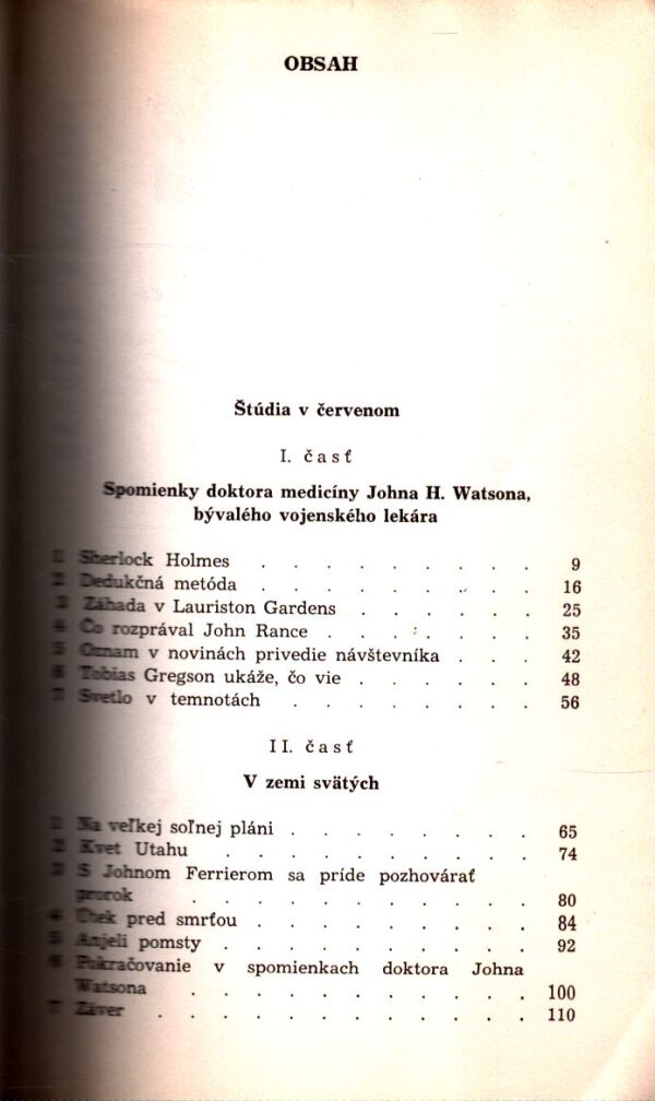 Sir A. Conan Doyle: ŠTÚDIA V ČERVENOM, PES BASKERVILLSKÝ