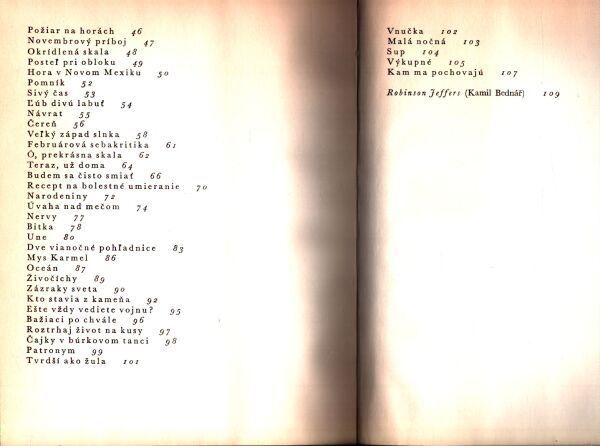 Robinson Jeffers: PRIRODZENÁ HUDBA