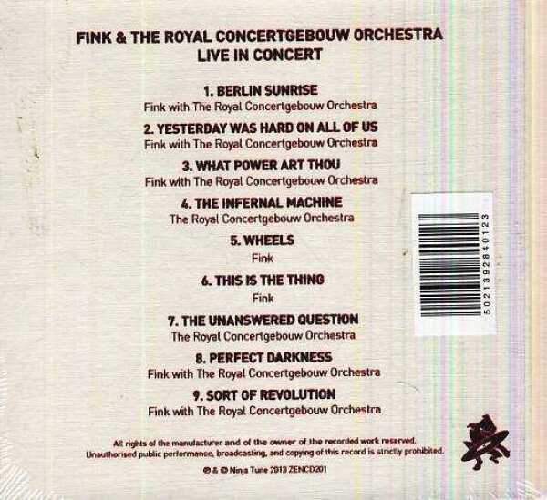 and the Royal Concertgebouw Orchestra Fink: LIVE IN CONCERT - FINK MEETS THE RCO