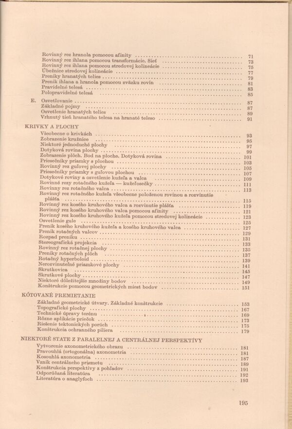 Imre Pál: DESKRIPTÍVNA GEOMETRIA VIDENÁ PRIESTOROVE