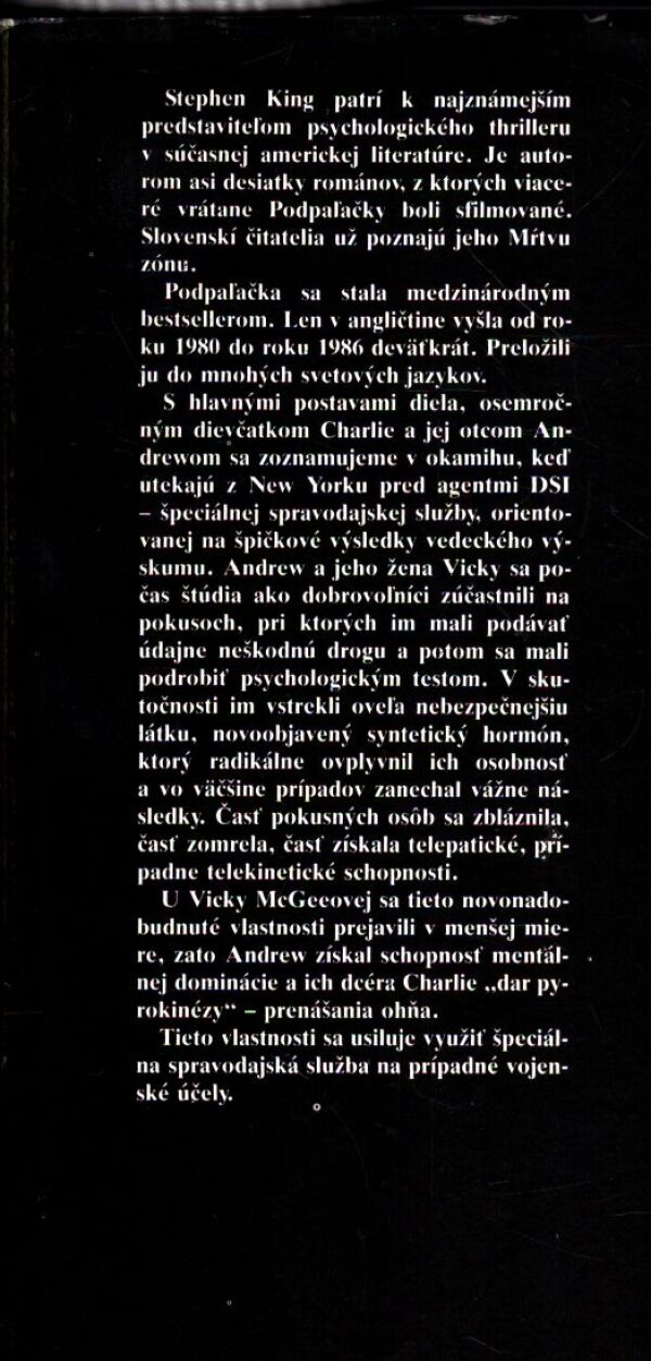 Stephen King: PODPAĽAČKA