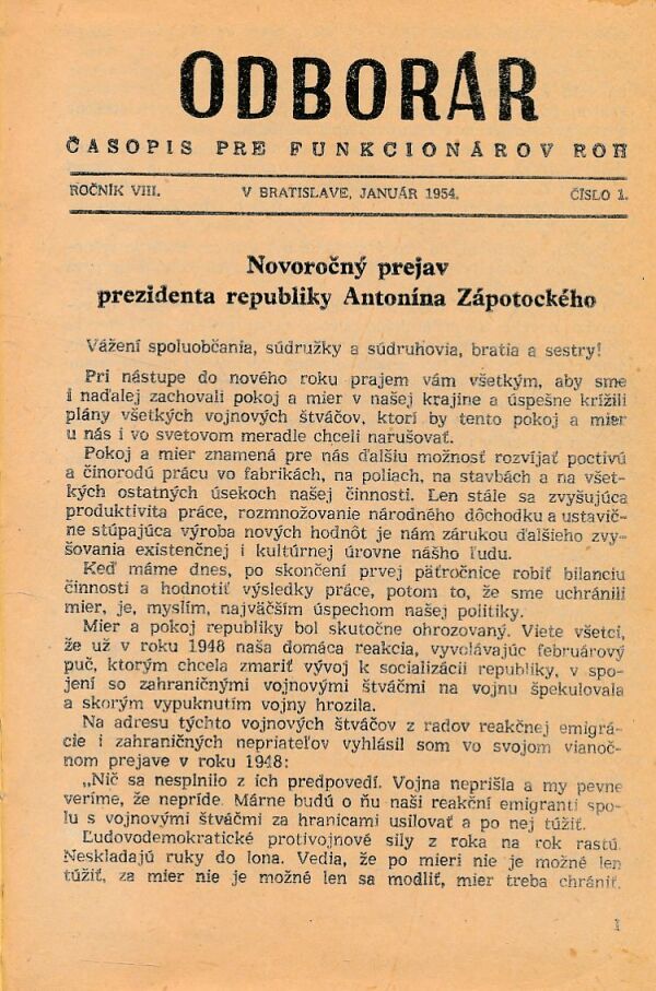 ODBORÁR - ROČNÍK VIII.
