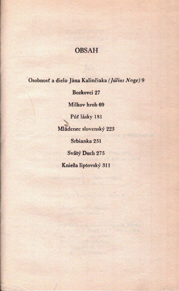 Ján Kalinčiak: KALINČIAK I., II.