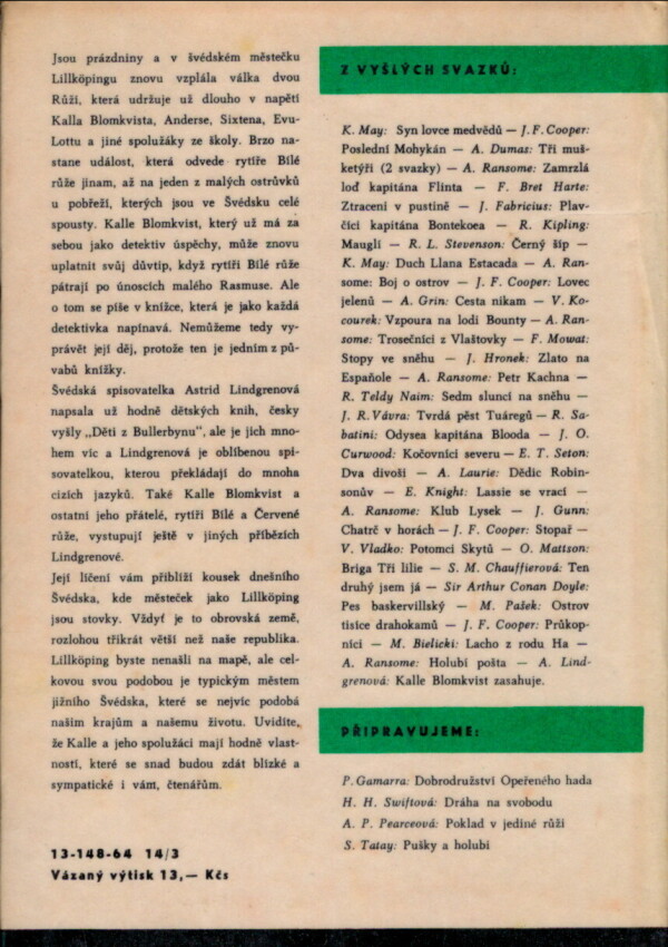 Astrid Lindgrenová: KALLE BLOMKVIST ZASAHUJE
