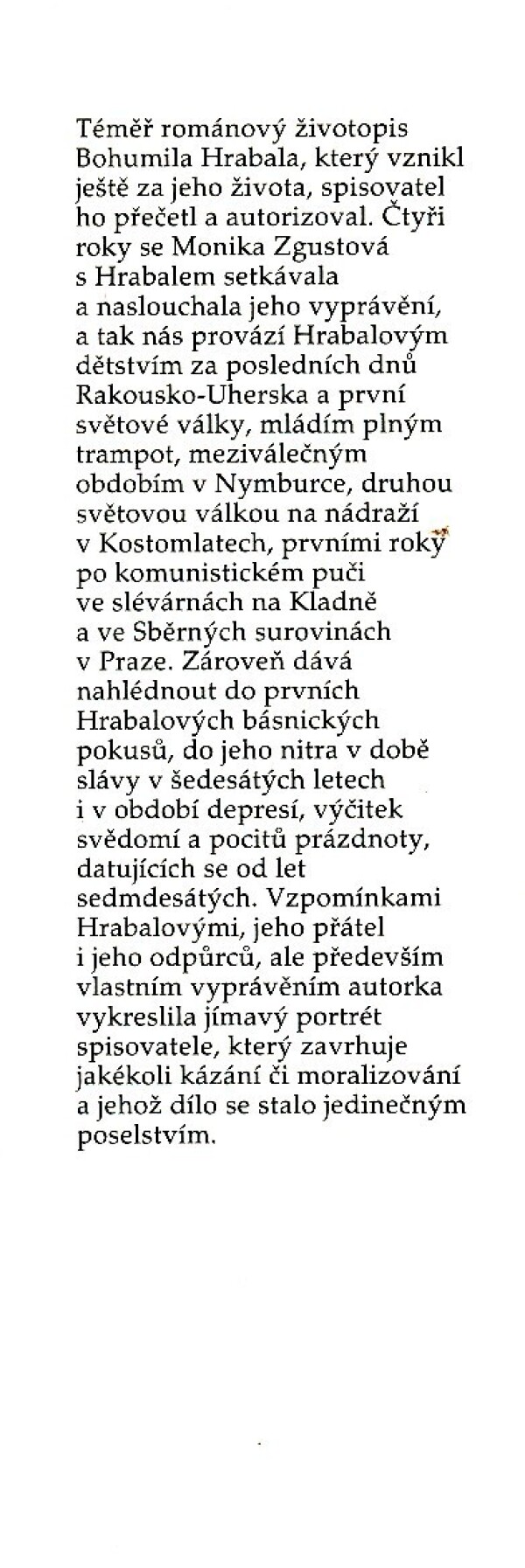 Monika Zgustová: V RAJSKÉ ZAHRADĚ TRPKÝCH PLODŮ