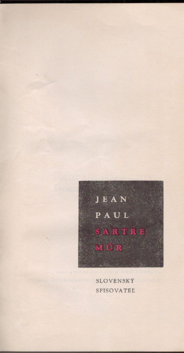 Jean-Paul Sartre: MÚR