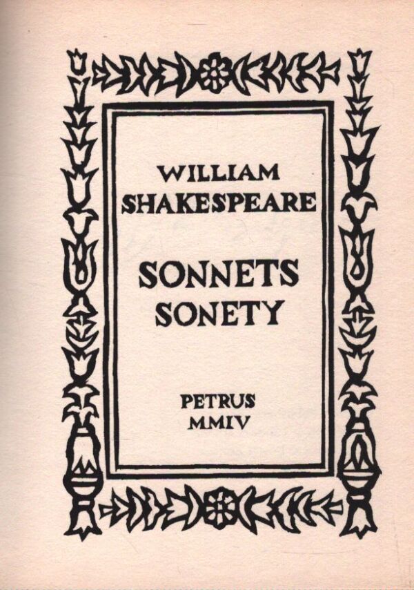 William Shakespeare: SONNETS/SONETY