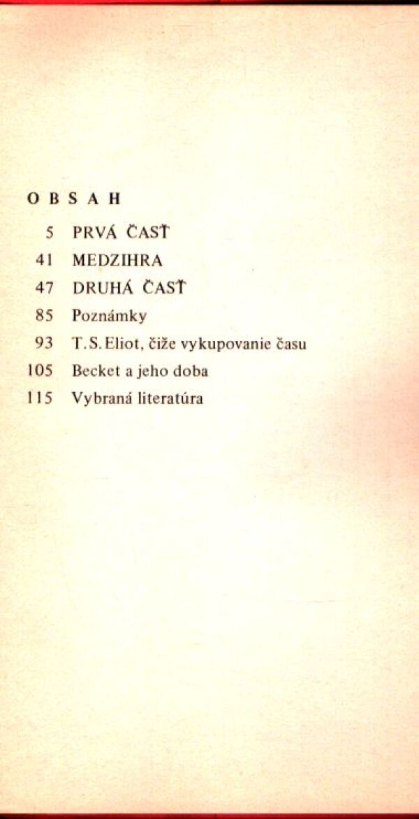 T.S. Eliot: VRAŽDA V KATEDRÁLE