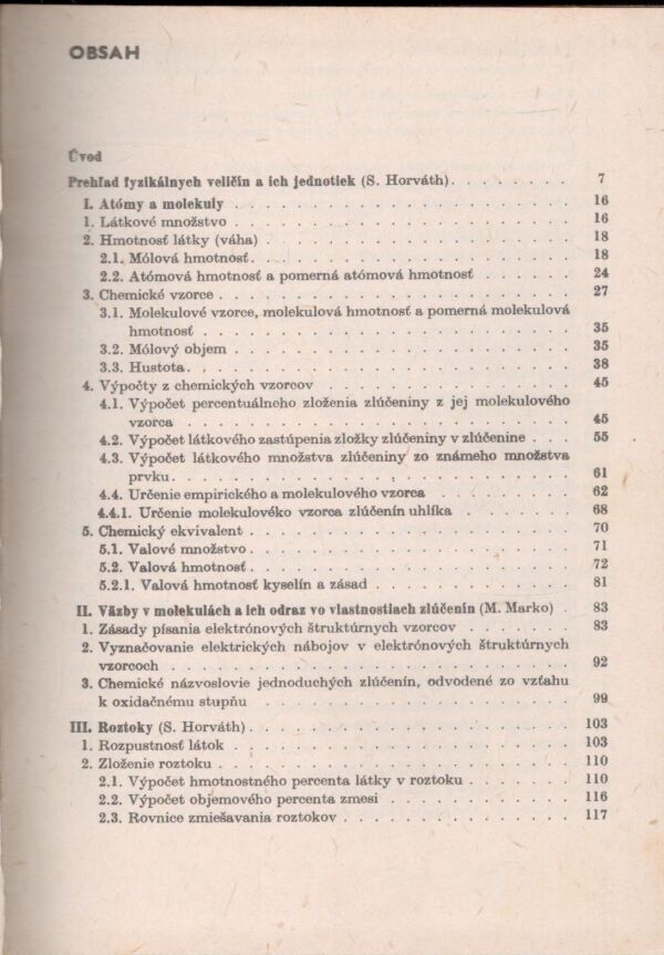 Miloš Marko, Stanislaav Horváth, Ján Kandráč: PRÍKLADY A ÚLOHY Z CHÉMIE