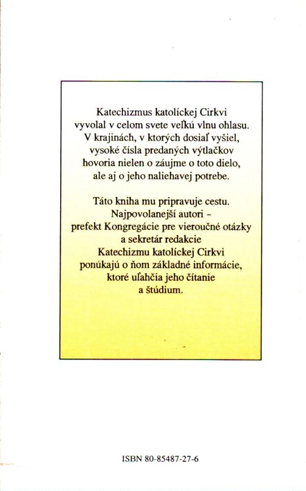 Joseph Ratzinger, Christoph Schönborn: MALÝ ÚVOD KU KATECHIZMU KATOLÍCKEJ CIRKVI