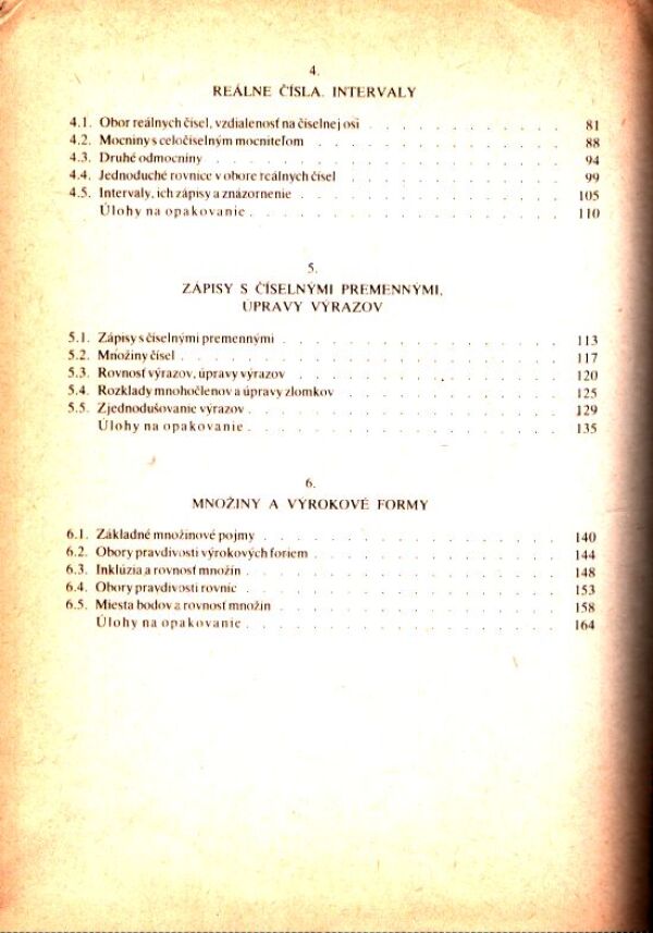 J. Šedivý, kol: MATEMATIKA PRE GYMNÁZIÁ 1