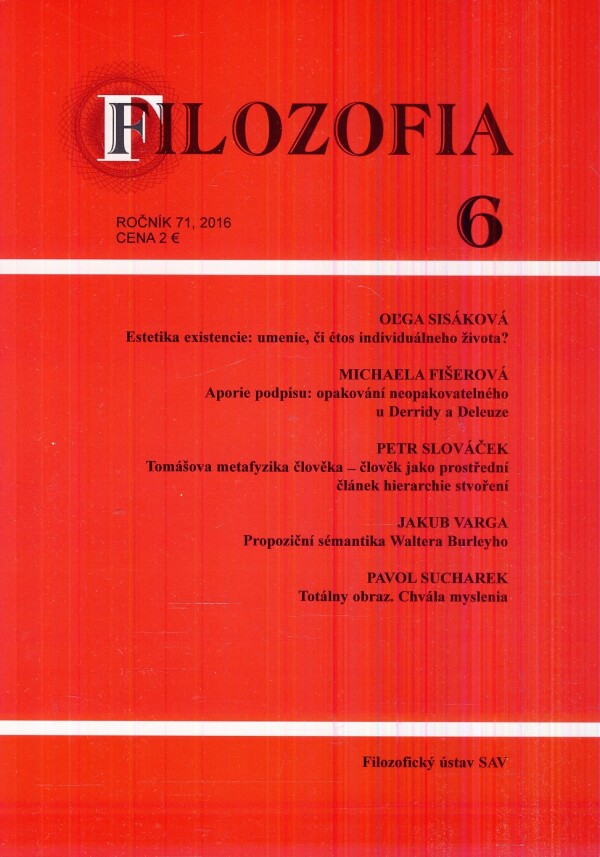FILOZOFIA 6 / 2016
