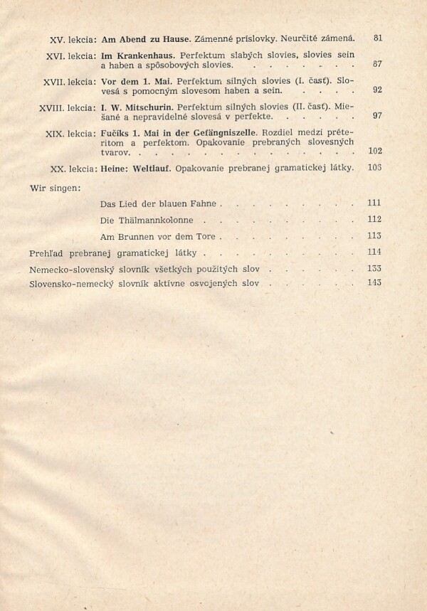 NEMČINA PRE 10. POSTUPNÝ ROČNÍK VŠEOBECNOVZDELÁVACÍCH ŠKÔL