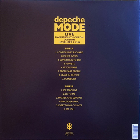 Mode Depeche: LIVE HAMMERSMITH ODEON - LP