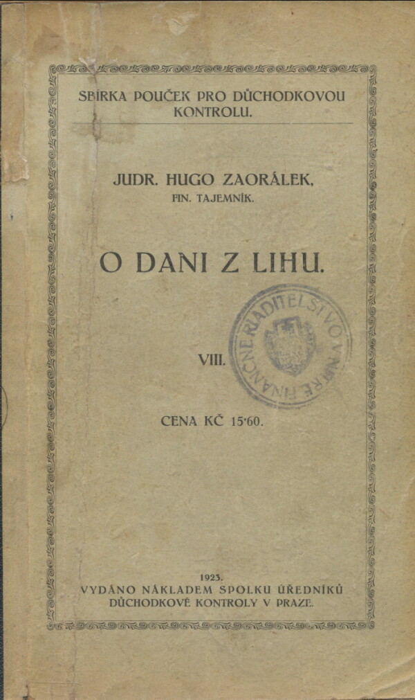 Hugo Zaorálek: O DANI Z LIHU