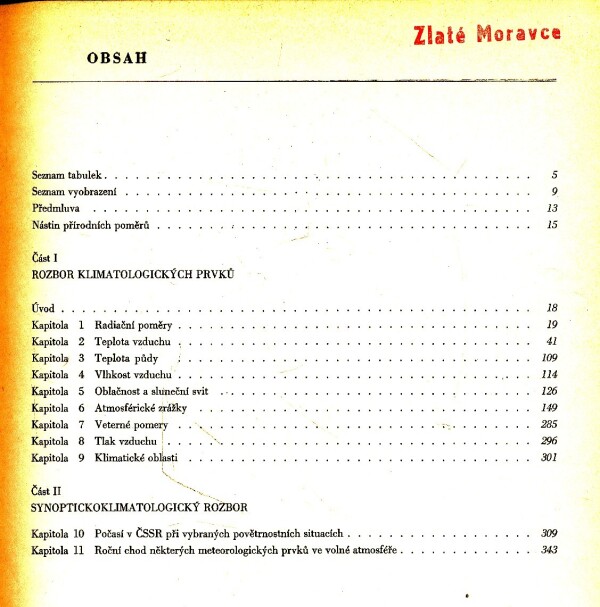 PODNEBÍ ČESKOSLOVENSKÉ SOCIALISTICKÉ REPUBLIKY