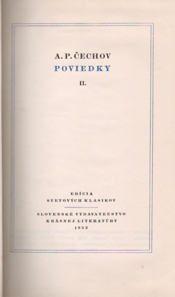 A.P. Čechov: POVIEDKY II