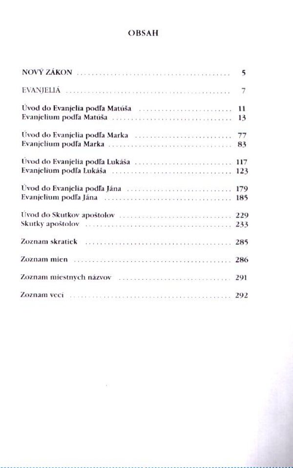 SVÄTÉ PÍSMO - NOVÝ ZÁKON
