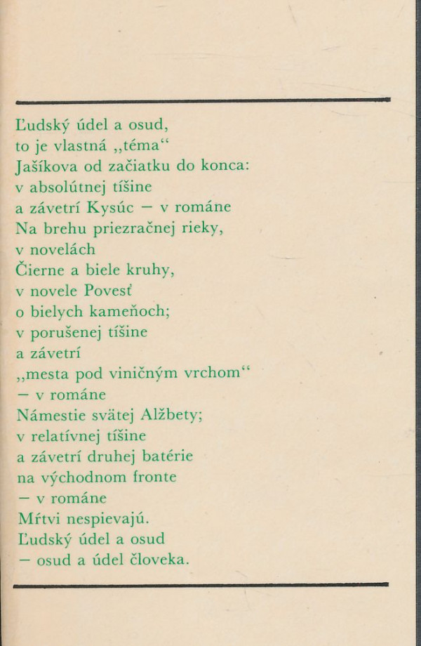 Rudolf Jašík: Povesť o bielych kameňoch