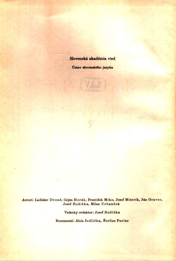 MORFOLÓGIA SLOVENSKÉHO JAZYKA