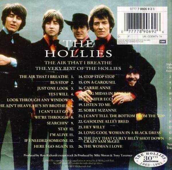 Hollies: THE AIR THAT I BREATH