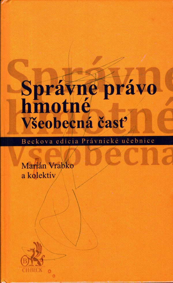 Marián Vrabko: SPRÁVNE PRÁVO HMOTNÉ