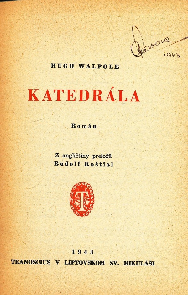 Hugh Walpole: KATEDRÁLA