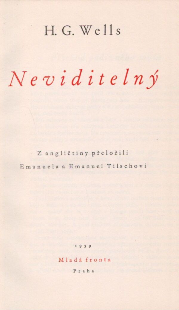 H.G. Wells: NEVIDITELNÝ