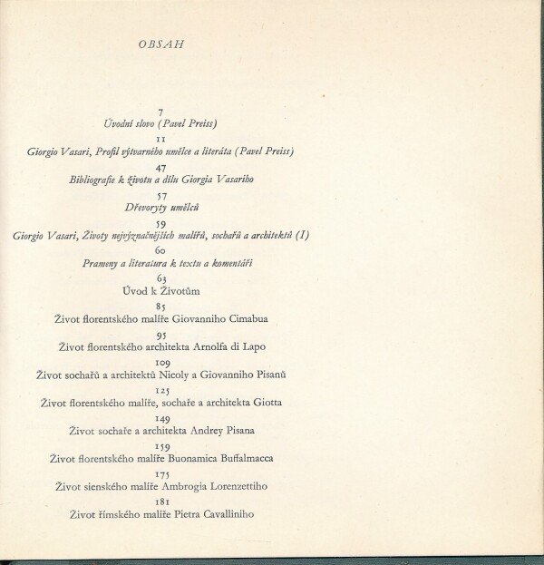 Giorgio Vasari: ŽIVOTY NEJVÁZNAČNĚJŠÍCH MALÍŘŮ, SOCHAŘŮ A ARCHITEKTŮ I.