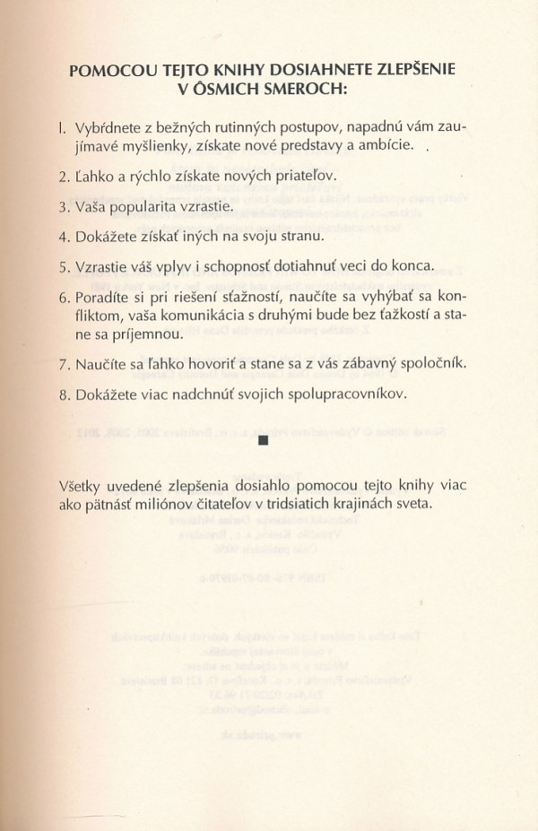 Dale Carnegie: AKO SI ZÍSKAŤ PRIATEĽOV A PÔSOBIŤ NA ĽUDÍ