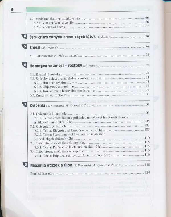Ľ. Žúrková, B. Brestenská, M. Vydrová: Zloženie a štruktúra anorganických látok
