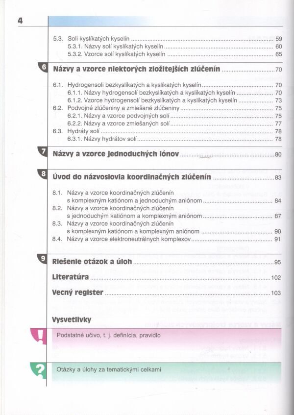 Anton Sirota, Emil Adamkovič: NÁZVOSLOVIE ANORGANICKÝCH LÁTOK