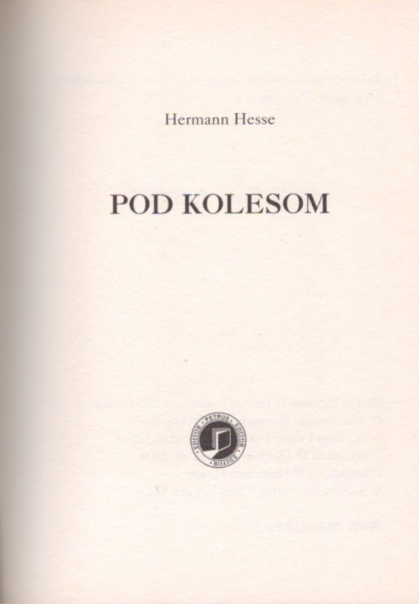 Hermann Hesse: POD KOLESOM
