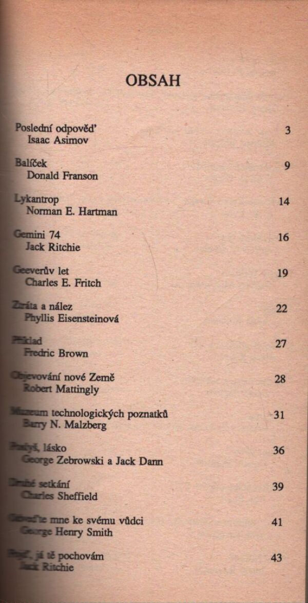 I. Asimov, M. H. Greenberg, J. D. Olander: RYCHLÝ JAKO GEPARD A ŘVOUCÍ JAKO LEV