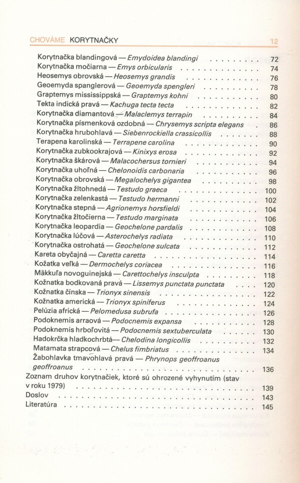 F. Szalay, H. Szalayová: CHOVÁME KORYTNAČKY
