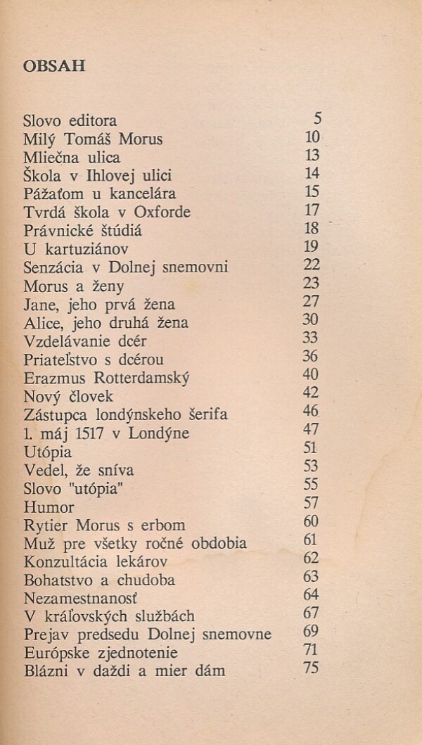 Josef Seuffert: TOMÁŠ MORUS - HUMANISTA, ŠTÁTNIK, SVÄTEC