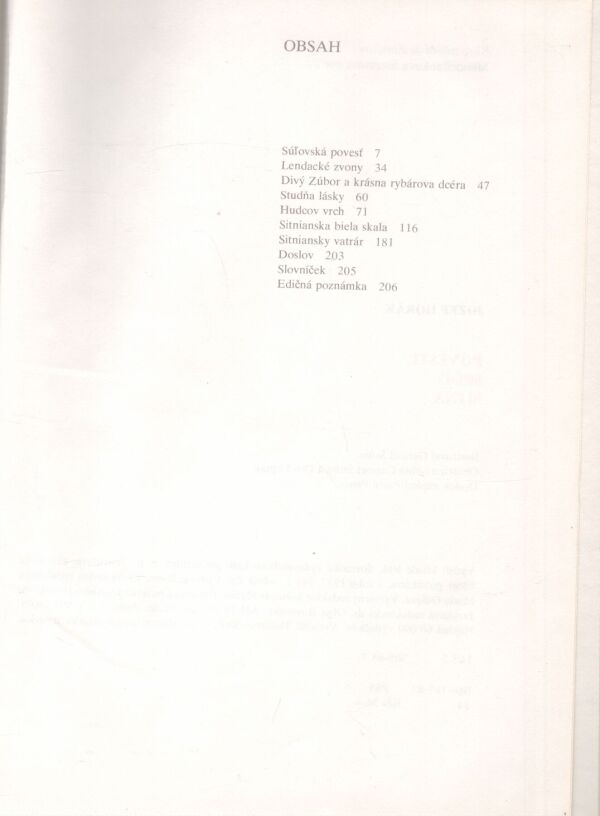 Jozef Horák: POVESTI SPOD SITNA