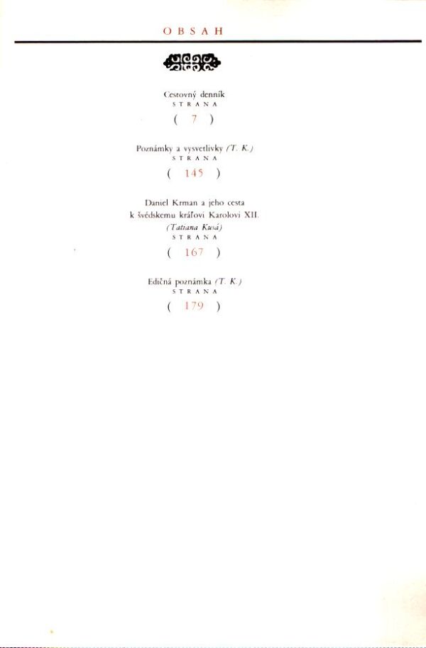 Daniel Krman: ITINERARIUM, CESTOVNÝ DENNÍK