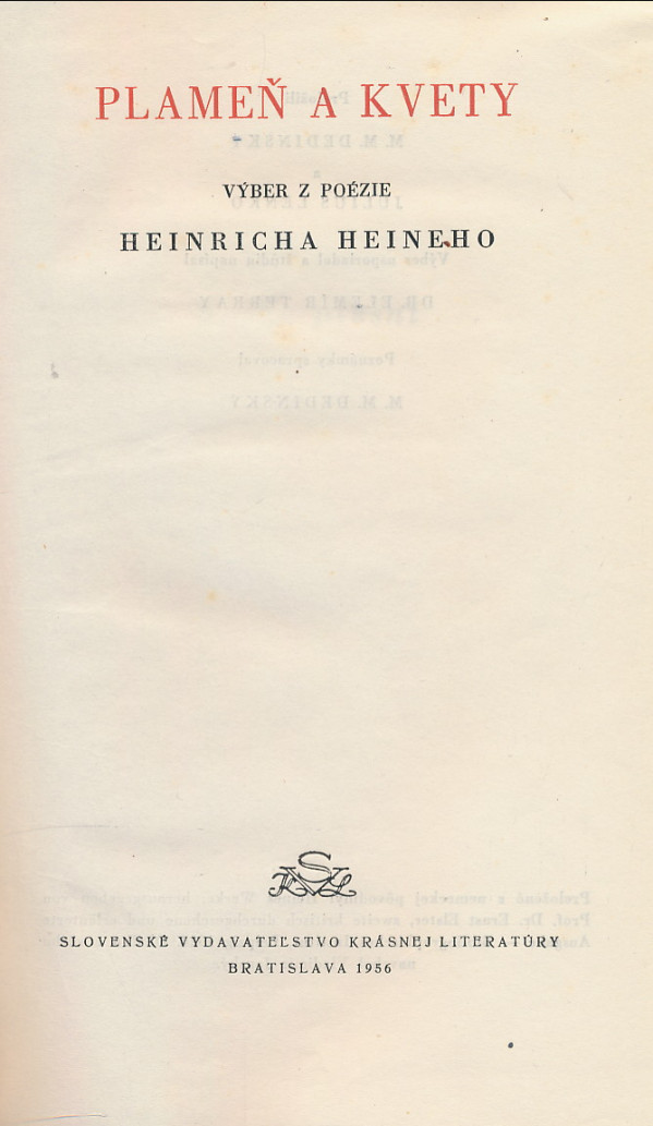 Heinrich Heine: PLAMEŇ A KVETY