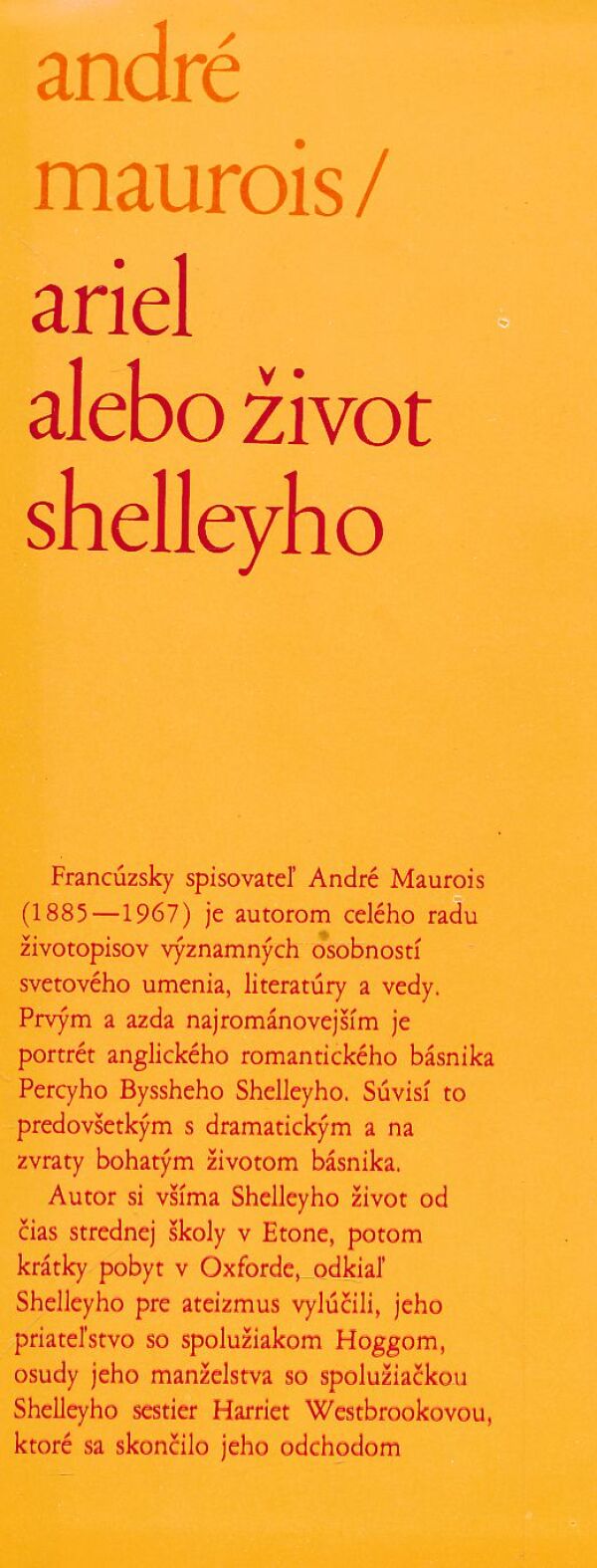 André Maurois: Ariel alebo život Shelleyho