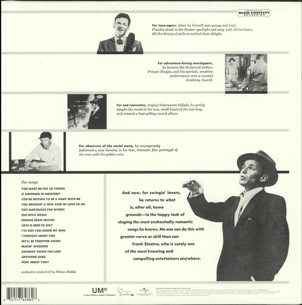 Frank Sinatra: SONGS FOR SWINGIN` LOVERS! - LP