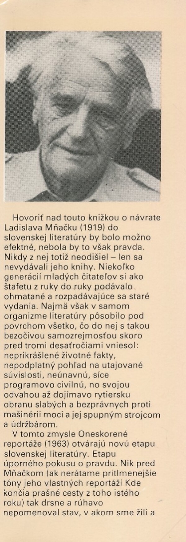 Ladislav Mňačko: ONESKORENÉ REPORTÁŽE