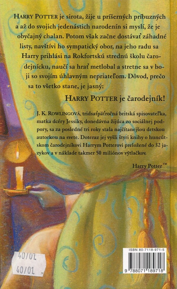 J.K. Rowlingová: HARRY POTTER A KAMEŇ MUDRCOV