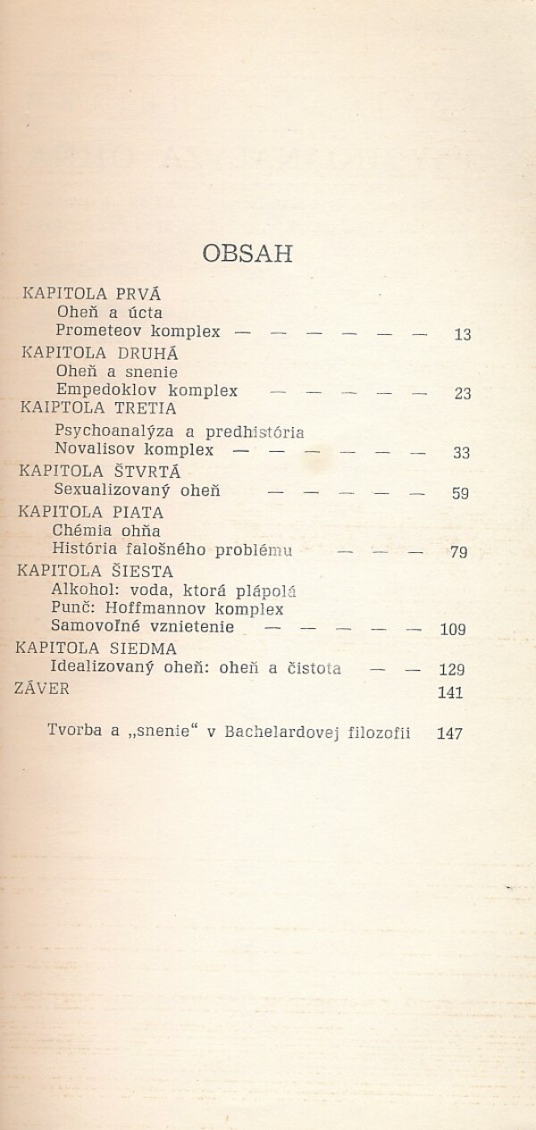 Gaston Bachelard: PSYCHOANALÝZA OHŇA