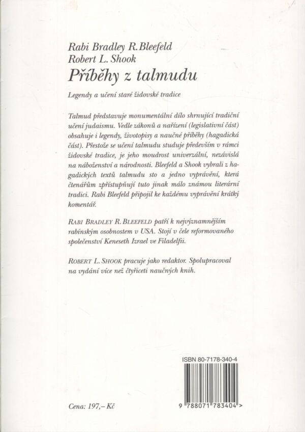 Rabi Bradley R. Bleefeld, Robert L. Shook: PŘÍBĚHY Z TALMUDU