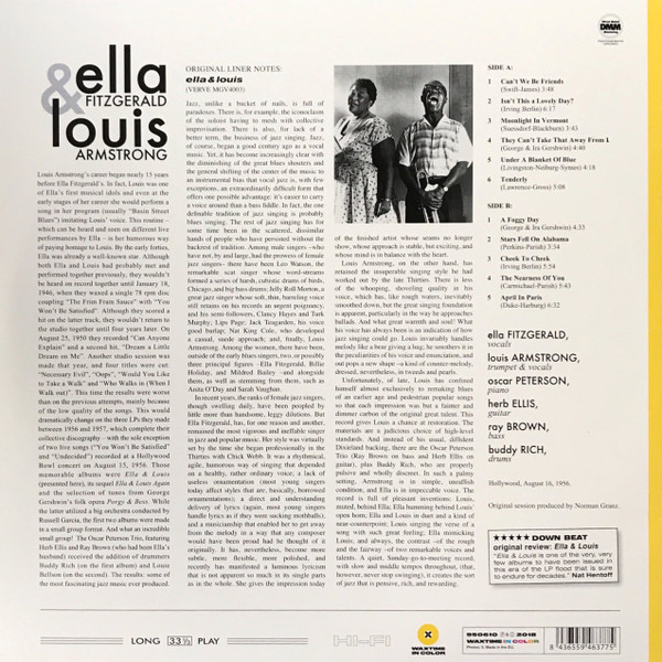 Ella Fitzgerald and Louis Armstrong: ELLA AND LOUIS - LP