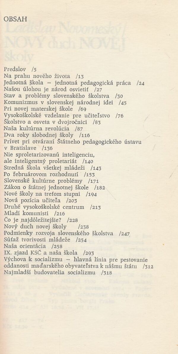 Ladislav Novomeský: Nový duch Novej školy