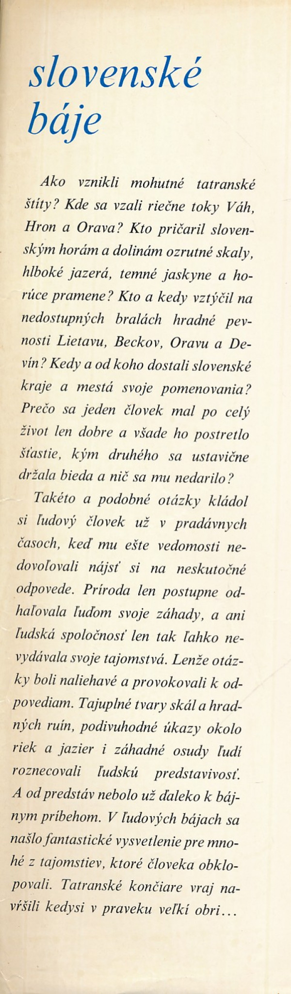 SLOVENSKÉ BÁJE