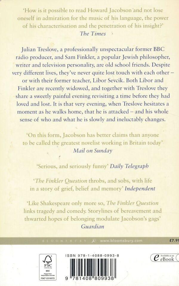 Howard Jacobson: THE FINKLER QUESTION