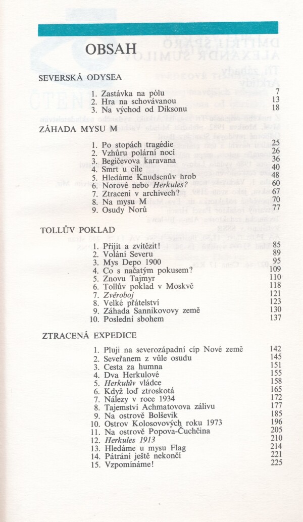 Dmitrij Šparo, Alexandr Šumilov: TŘI ZÁHADY ARKTIDY